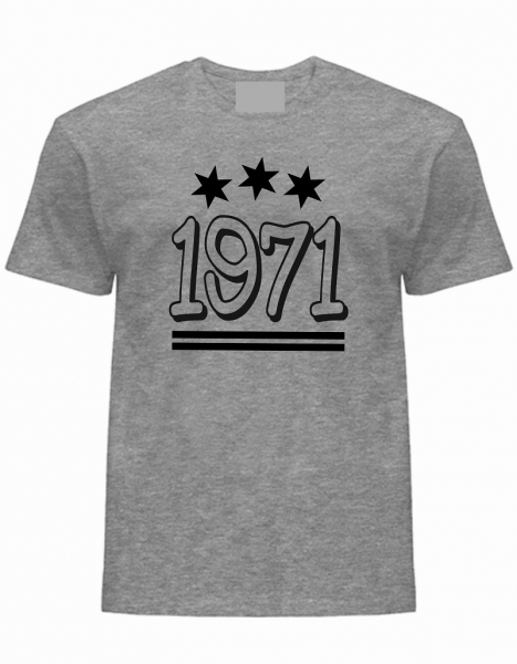 T-Shirt 1971, grau-schwarz-, günstig kaufen